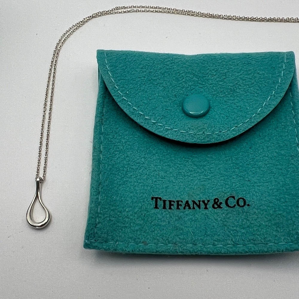 Tiffany & Co. Elsa Peretti Open Teardrop Necklace – Sterling Silver Classic